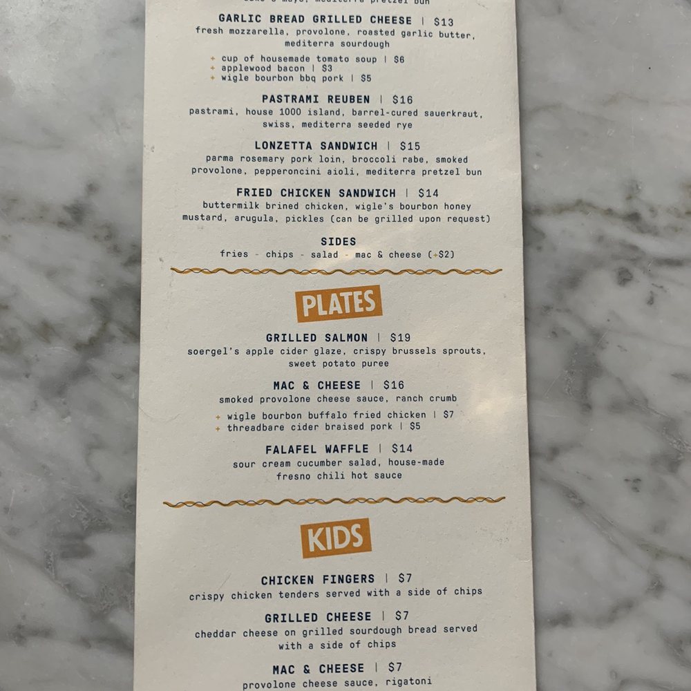 Wigle Whiskey - Backside of menu 12/18/21 - Beer, Wine & Spirits Near Me - Pittsburgh, Pennsylvania Wigle Whiskey - Backside of menu 12/18/21 - Beer, Wine & Spirits Near Me - Pittsburgh, Pennsylvania