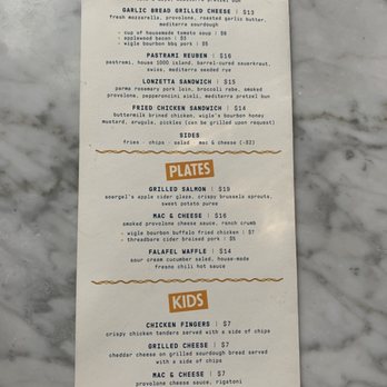 Wigle Whiskey - Backside of menu 12/18/21 - Beer, Wine & Spirits Near Me - Pittsburgh, Pennsylvania