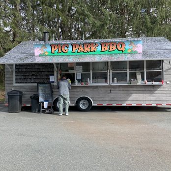 Pig Park BBQ - a man standing in front of a food truck - Barbeque Near Me - Ware, Massachusetts Pig Park BBQ - a man standing in front of a food truck - Barbeque Near Me - Ware, Massachusetts