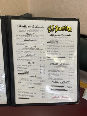 Menu photo 2 El Burrito Honolulu, HI