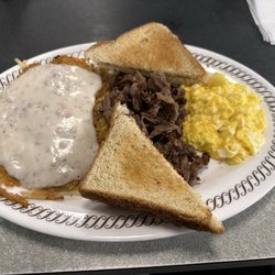 Waffle House - Cheesesteak and cheese eggs