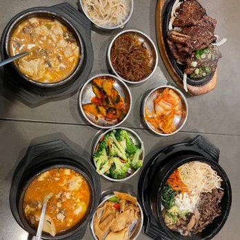 Tofu Ya - a table full of different types of food - Korean Near Me - Los Angeles, California Tofu Ya - a table full of different types of food - Korean Near Me - Los Angeles, California