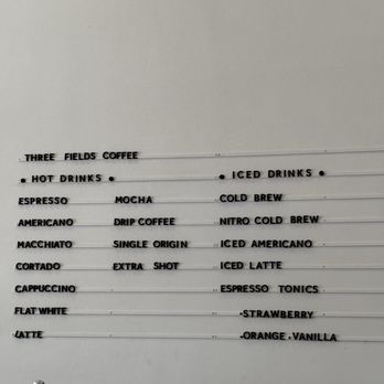 Three Fields Coffee - Menu - Coffee & Tea Near Me - Alhambra, California