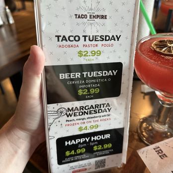 Taco Empire - Specials menu - Mexican Near Me - Oklahoma City, Oklahoma Taco Empire - Specials menu - Mexican Near Me - Oklahoma City, Oklahoma