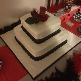 Dominican cake. First tier was pineapple, second tier was guava. Dominican cake. First tier was pineapple, second tier was guava.