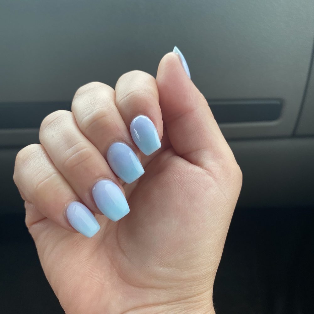 NailTrends - Coffin nail with blue and purple - Nail Salons Near Me - Allen, Texas NailTrends - Coffin nail with blue and purple - Nail Salons Near Me - Allen, Texas
