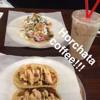 Guisados - Shrimp and fish tacos with Horchata Coldbrew - Tacos Near Me - Burbank, California