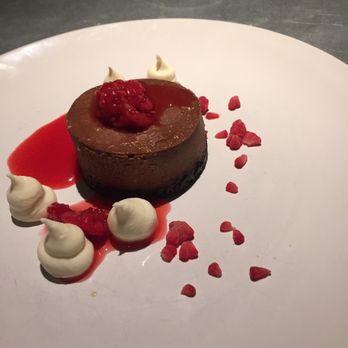 Abejas - Chocolate cheesecake. Amazing! Roll the little cream cheese balls in the raspberry sauce for an explosion of deliciousness! - New American Near Me - Golden, Colorado
