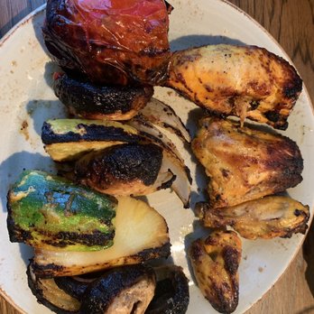 Rumi's Kitchen - This is HALF a potion of  the Cornish hen dish.  Veggies in place of rice. - Persian/Iranian Near Me - Atlanta, Georgia