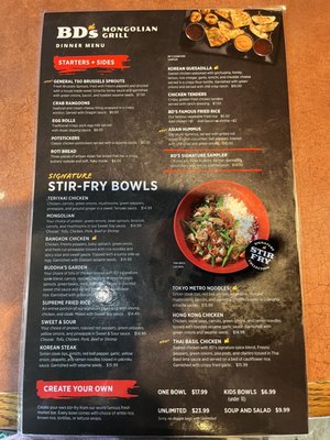 Menu photo 1 BD's Mongolian Grill Dublin, OH