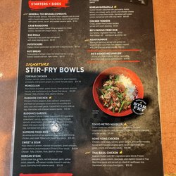 BD's Mongolian Grill - Menu