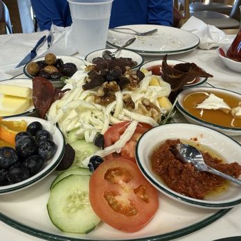 Moda Cafe & Bakery - Is this really Turkish breakfast? Honey, Nutella, jam, ? Red pepper spread, some fruits, cheddar, string cheese and mazarella cheese. - Bakeries Near Me - Richmond, Texas Moda Cafe & Bakery - Is this really Turkish breakfast? Honey, Nutella, jam, ? Red pepper spread, some fruits, cheddar, string cheese and mazarella cheese. - Bakeries Near Me - Richmond, Texas