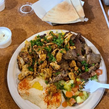 Kababji Grill - Mixed Shawarma gyro plate. $11.99 Very good! - Mediterranean Near Me - Round Rock, Texas