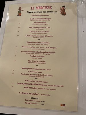 Menu photo 1 Le Mercière Lyon, 69