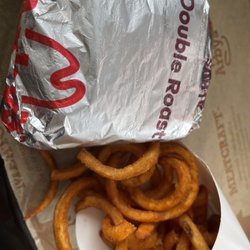 Arbys Roast Beef - Double roast beef with curly fries.