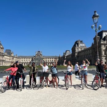 Fat Tire Tours - Our fantastic group at the Louvre - Bike tours Near Me - Paris, 75 Fat Tire Tours - Our fantastic group at the Louvre - Bike tours Near Me - Paris, 75