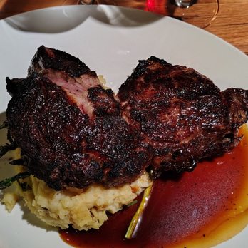 Black Cow - Ribeye with mashed potatoes and asparagus. - New American Near Me - Newburyport, Massachusetts