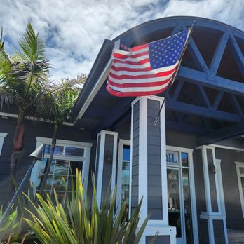 Kimball Coastal Eatery - Entrance. Flag was torn. - New American Near Me - National City, California