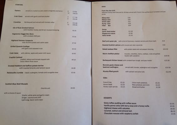 Menu photo 3 Michael's Steak & Seafood Bar Edinburgh, EDH