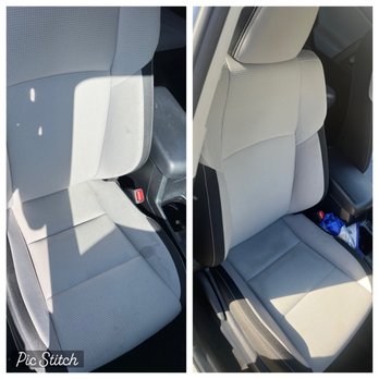 TN Mobile Auto Detailing - Passenger seat, ocean water stains (seats were still wet but removed all the stains!) - Auto Detailing Near Me