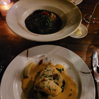 L’Ardoise Bistro - Entree Halbibut and Chicken - French Near Me - San Francisco, California L’Ardoise Bistro - Entree Halbibut and Chicken - French Near Me - San Francisco, California