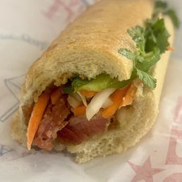 Grilled pork Banh mi amazing $10 Grilled pork Banh mi amazing $10