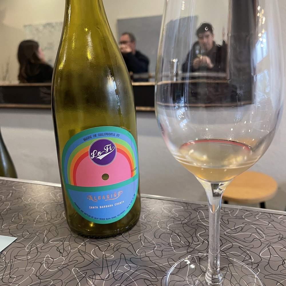 Lo-Fi Wines - a glass of wine and a bottle of wine - Wine Tasting Room Near Me - Los Alamos, California Lo-Fi Wines - a glass of wine and a bottle of wine - Wine Tasting Room Near Me - Los Alamos, California