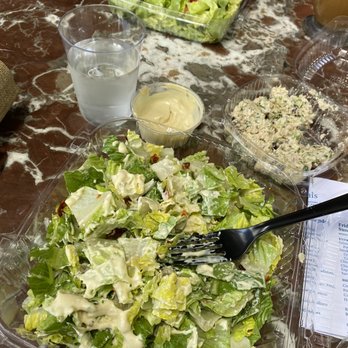 Julienne - Caesar salad, salmon salad & everything else comes in plastic throwaway containers. - New American Near Me - San Marino, California Julienne - Caesar salad, salmon salad & everything else comes in plastic throwaway containers. - New American Near Me - San Marino, California
