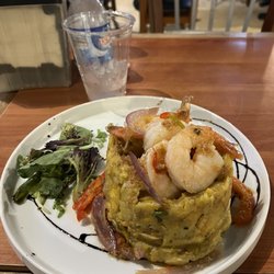 Del Campo Al Norte - Mofongo Relleno w/ Shrimp and Garlic Sauce