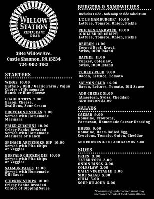 Menu photo 4 Willow Station Castle Shannon, PA Menu photo 4 Willow Station Castle Shannon, PA