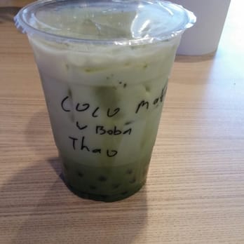 Guiltea Cravings - Coconut matcha milk tea with white boba - Coffee & Tea Near Me - San Diego, California