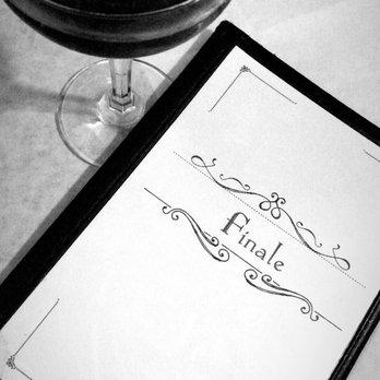 Clydz - Dessert menu and Manhattan in a martini glass - New American Near Me - New Brunswick, New Jersey