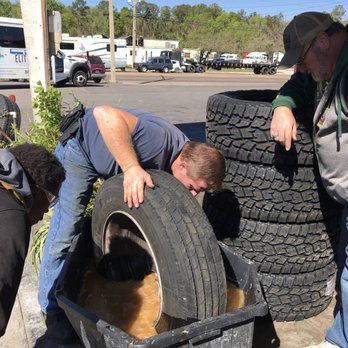 Davis Tire Center - This guy did a really thorough inspection in &out of the dunk tank, but couldn't find the leak until he removed the tire from the rim. - Tires Near Me - Jacksonville, Florida