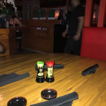 Moshi Moshi - Restaurant interior. It's dark since I went at night time - Sushi Bars Near Me - Miami Beach, Florida
