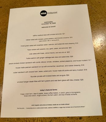 Menu photo 8 Wink Austin, TX Menu photo 8 Wink Austin, TX