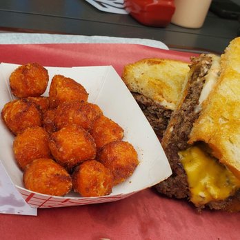 A Little Hi - Frisco Melt with tots. - Salad Near Me - Ballwin, Missouri A Little Hi - Frisco Melt with tots. - Salad Near Me - Ballwin, Missouri