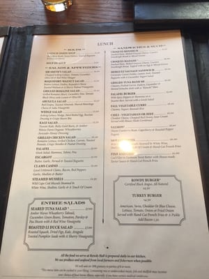 Menu photo 4 Rowdy Hall Amagansett, NY