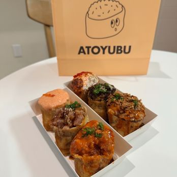Atoyubu - Myungran crab yuzu // Spicy tuna // Creamy Myungran // Bulgogi on fire // Fresh ginger tuna // Chipotle salmon - Japanese Near Me - Buena Park, California