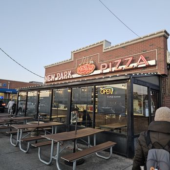 New Park Pizza - Outside area around 6:00 PM - Pizza Near Me - Howard Beach, New York