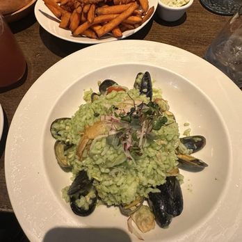 West Park Bistro - seafood risotto and sweet potato fries - New American Near Me - San Carlos, California West Park Bistro - seafood risotto and sweet potato fries - New American Near Me - San Carlos, California