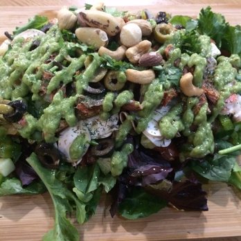 Caveman Cafe - build-your-own-salad w avocado dressing. - Organic Stores Near Me - Vancouver, British Columbia Caveman Cafe - build-your-own-salad w avocado dressing. - Organic Stores Near Me - Vancouver, British Columbia