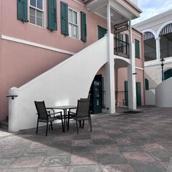 758 Bar & Restaurant - Outdoor courtyard dining.