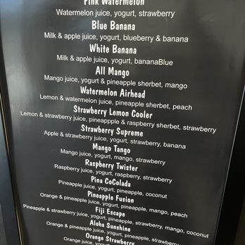 Juju Bar - SMOOTHIE MENU - Juice Bars & Smoothies Near Me - Riverside, California
