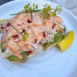 Chili crab toast