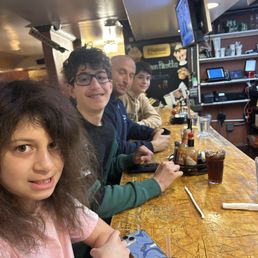 Waiting for our meal.
