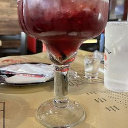 The Twisted Crab - The after work drink menu was lit. That's a "Black Magic Margarita."