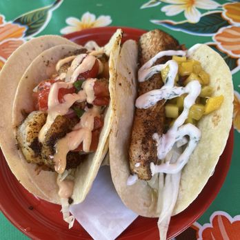 Clancy's Cantina - Baja blackened Mahi taco and chipotle shrimp taco - Mexican Near Me - New Smyrna Beach, Florida Clancy's Cantina - Baja blackened Mahi taco and chipotle shrimp taco - Mexican Near Me - New Smyrna Beach, Florida