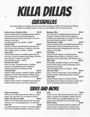 Menu photo 1 Killa Dillas Henrico, VA
