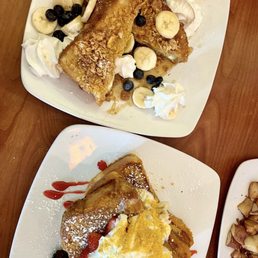 Bananas & Blueberries Foster French Toast Challah Bread French Toast Bananas & Blueberries Foster French Toast Challah Bread French Toast