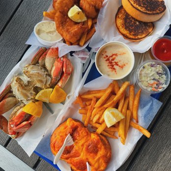 Ecola Seafoods - Crab, Tuna Melt, Fries, Halibut Fish/Chips, Clam chowder, Coleslaw, Garlic bread $108 - Seafood Near Me - Cannon Beach, Oregon Ecola Seafoods - Crab, Tuna Melt, Fries, Halibut Fish/Chips, Clam chowder, Coleslaw, Garlic bread $108 - Seafood Near Me - Cannon Beach, Oregon